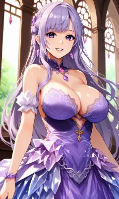 フィオナ嬢　クリスタルドレス