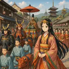 華やかな姫の行列