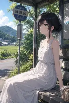 オシャレして隣町に遊びに行く。バスは1日5本あるかないか