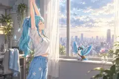 碧衣(2026/09/24、朝のストレッチ)