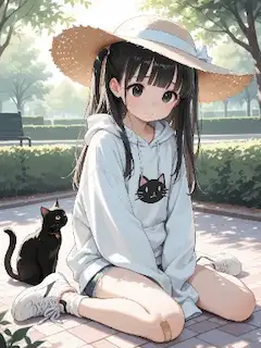 「転んだみかんちゃん」🍊🐈‍⬛