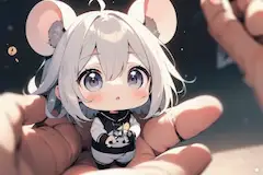 手乗りサイズのネズミ少女