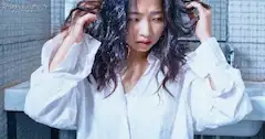 洗ったばかりの髪って、なんでこうなの😮