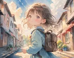 学校に行く
