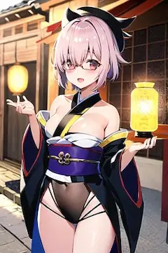 ＦＧＯのマシュキリエライトの着物仕様をＡIさんに描いてもらいました🙇‍♂