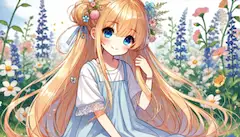 水色スモックドレス2