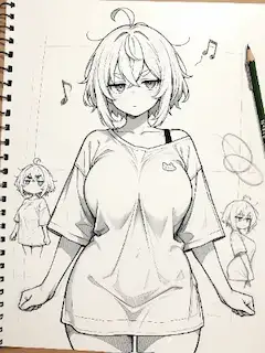 「ジト目娘の設定画？」😒