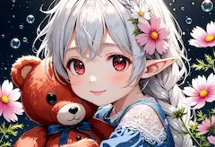 クマさんと星空の妖精