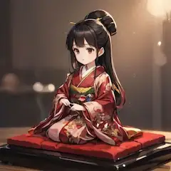 着物少女の静かな夜の思い出