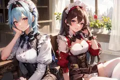 【原神】西風メイド騎士団 エウルア＆アンバー