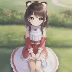 Red Panda Girl - outside