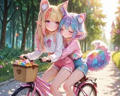 4枚）2人乗り！？