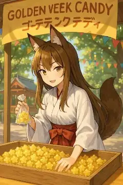 黄金色のお狐巫女様