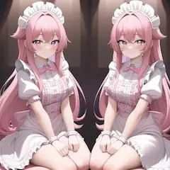 メイドの双子・桃