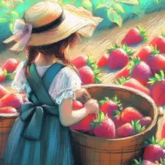 苺の収穫