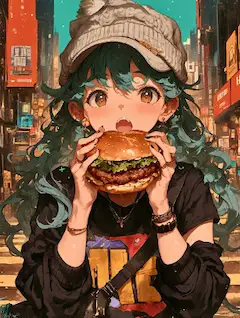 ギター少女✖︎ハンバーガー②🐾