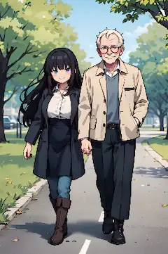 義父とデートする嫁