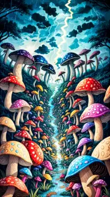 雷が落ちた場所にはキノコがよく生える🍄