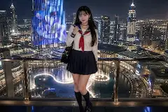 セーラー服と世界の夜景