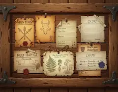 ファンタジーRPG風のクエストボード