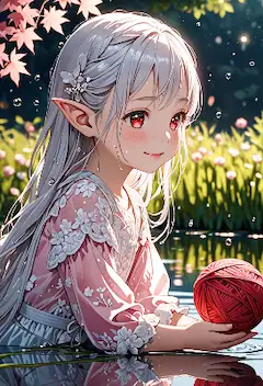 泉のほとりで紡ぐ赤い糸の物語