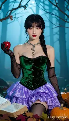 月夜に溶ける、毒リンゴの魔女 - The poisoned apple witch melts in the moonlight