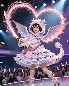 ピンクドラゴンアイドルの魔法ステージ