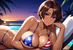 リサさん　ナイトプール