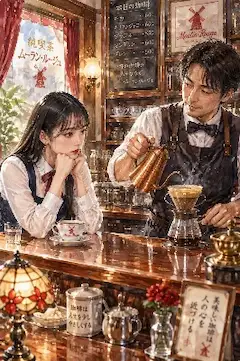 師匠の淹れ方を見詰める