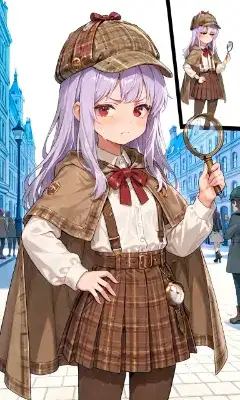 探偵調査中
