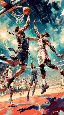 スポーツ躍動の瞬間〈男子バスケ編〉／スマホ壁紙アーカイブ