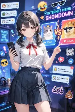 ミームショーダウンに指差す放課後