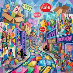 ショッピングの虹色迷宮