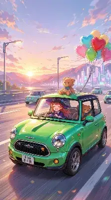 風船クマと魔女の夕暮れ旅