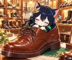靴の中でお休み