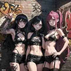 パンクロックバンドのアルバムカバー