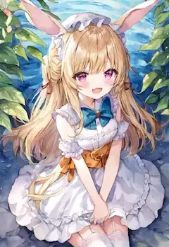 着物を脱ぎさったウサギ