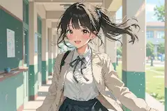 風薫る廊下の微笑み