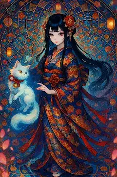 青い夜の猫姫と秘密の祭り