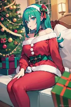 今日はサンタさんになって