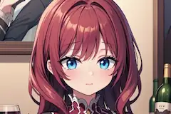 ワインレッドヘアー