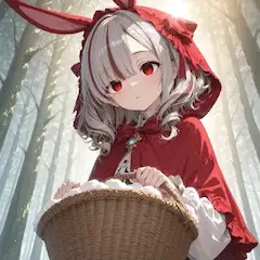 森の赤ずきんうさぎ