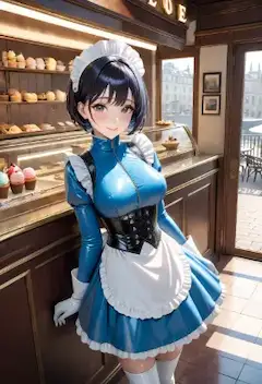 アイス屋さんの看板メイド