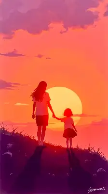親子で綴る光の物語／スマホ壁紙アーカイブ