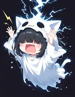 前髪の長髪ニャ～(TOT)