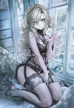 黒ガーターベルトのクリームヒルト