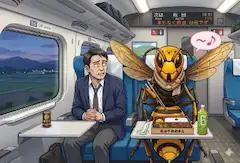 【スズメ】新女王蜂の旅立ち