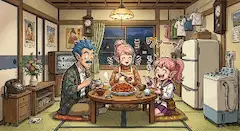 ナポリタンをオカズとして食べちゃうエル子ちゃん