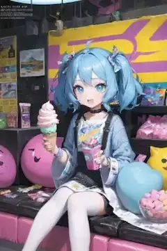 The girl who likes candy