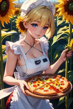 向日葵畑のピザハウス
